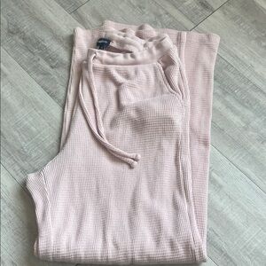GAP Light Pink Waffle Knit Jogger Pants